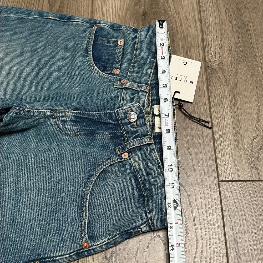 Motel Rocks Low Rise Parallel Jeans Bright Blue Size 24 - Picture 8 of 13